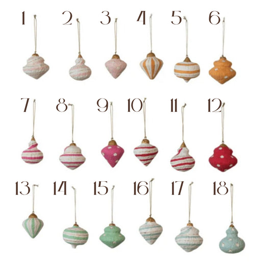 Handmade Paper Mache Ornaments