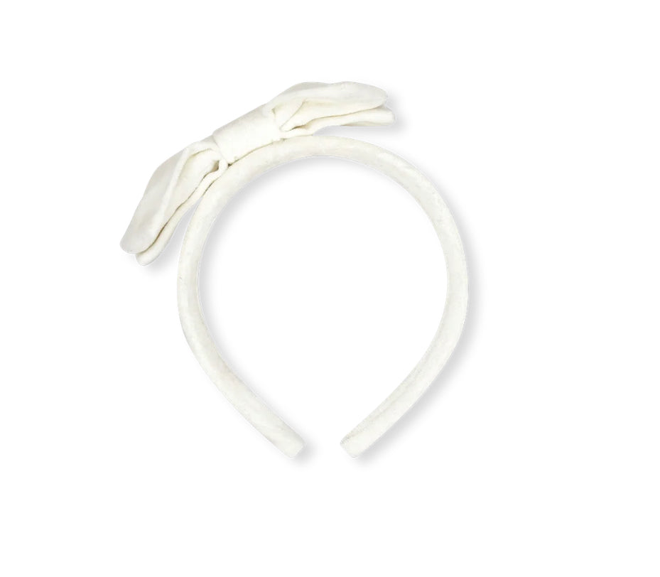 Hadley Headband - Winter White Velvet