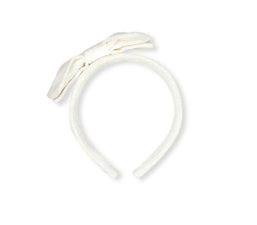 Hadley Headband - Winter White Velvet