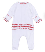 Scarlet Bows Ruffle Footie