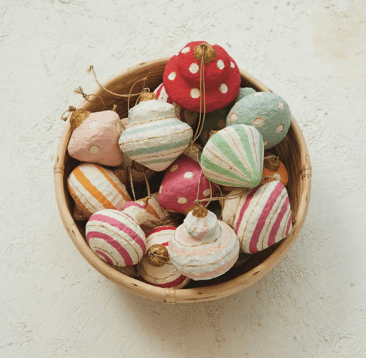 Handmade Paper Mache Ornaments
