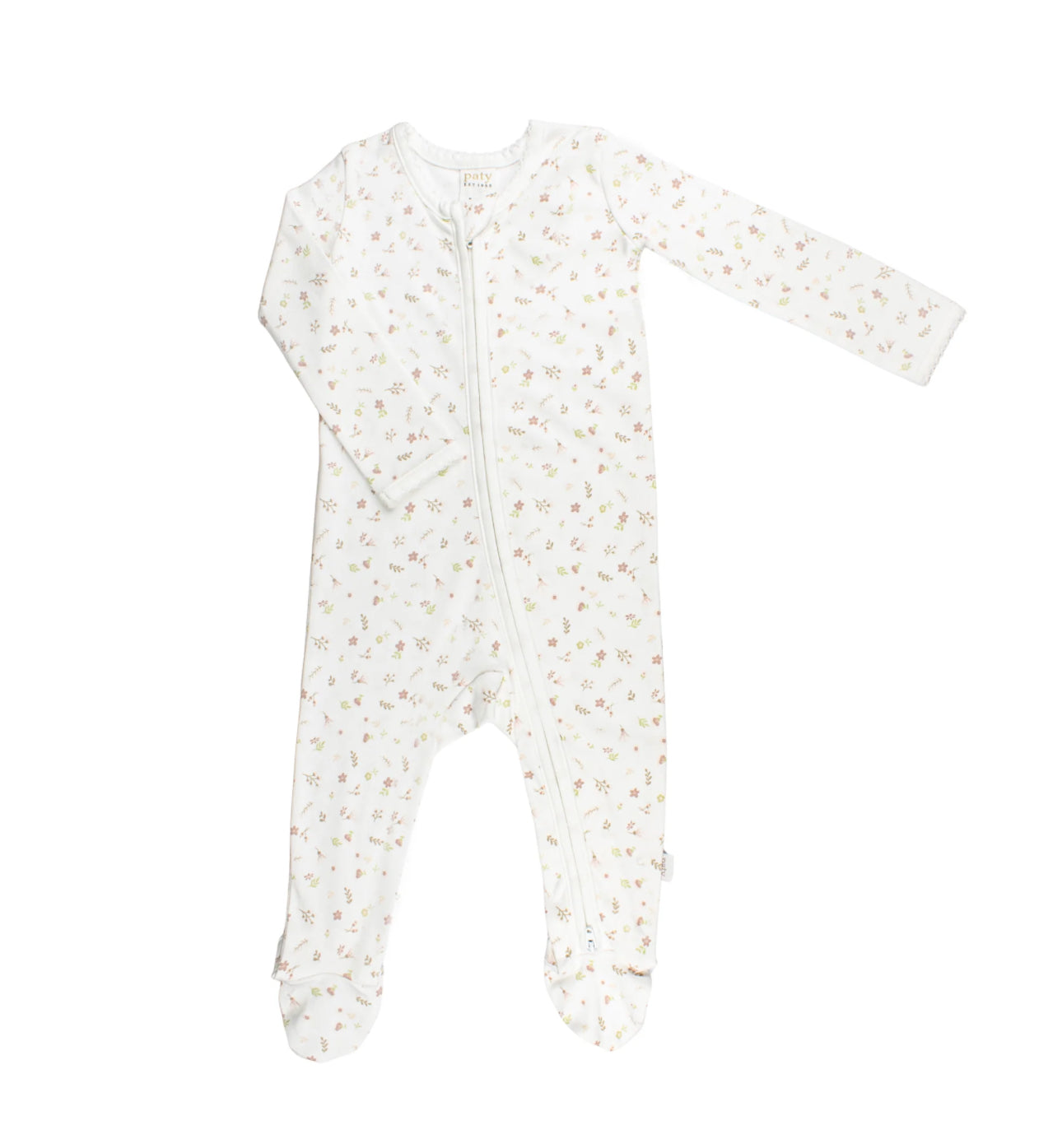 Zipper Footie - Faith Floral