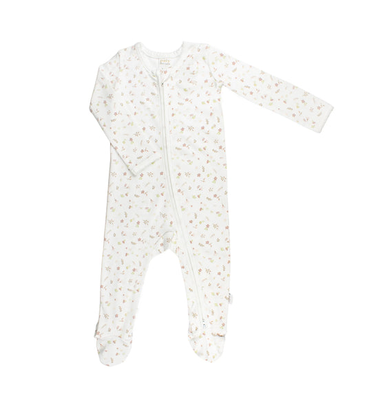 Zipper Footie - Faith Floral