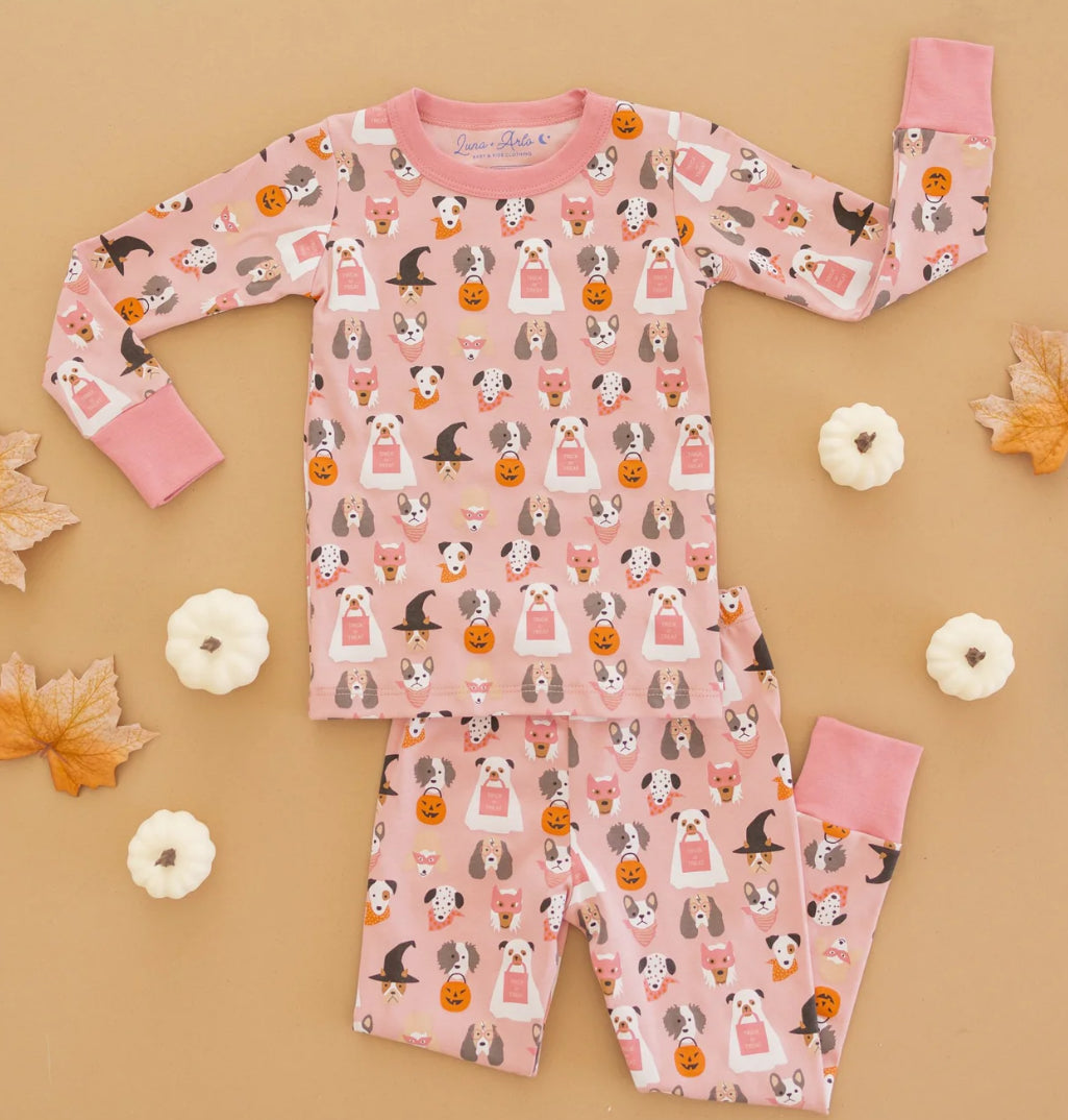 Halloween Hound Pajamas - Dusty Rose