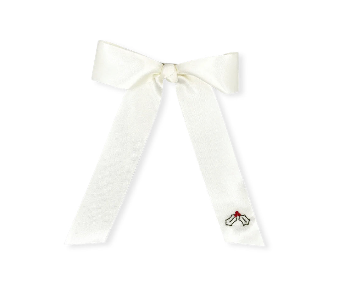 Lola Long Bow - Satin, Holly