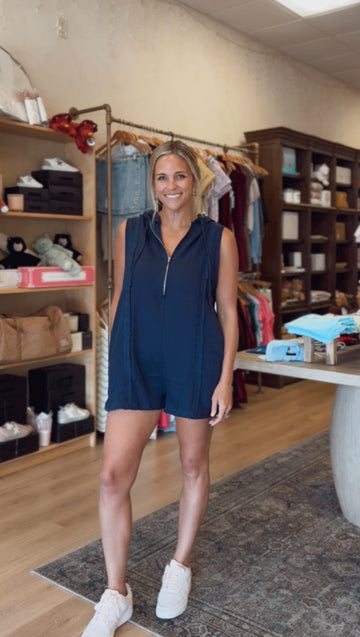Audrey Romper - Navy