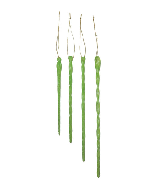 Handmade Glass Icicle Ornament (set of 4)