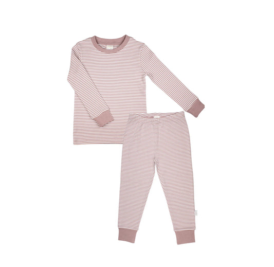 Pajama Set - Mauve Stripe