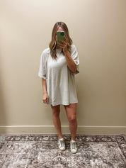 The Boyfriend Tee - Light Taupe