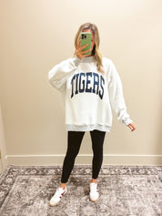 Game Day Reversible Mock Neck Sweatshirt - Auburn