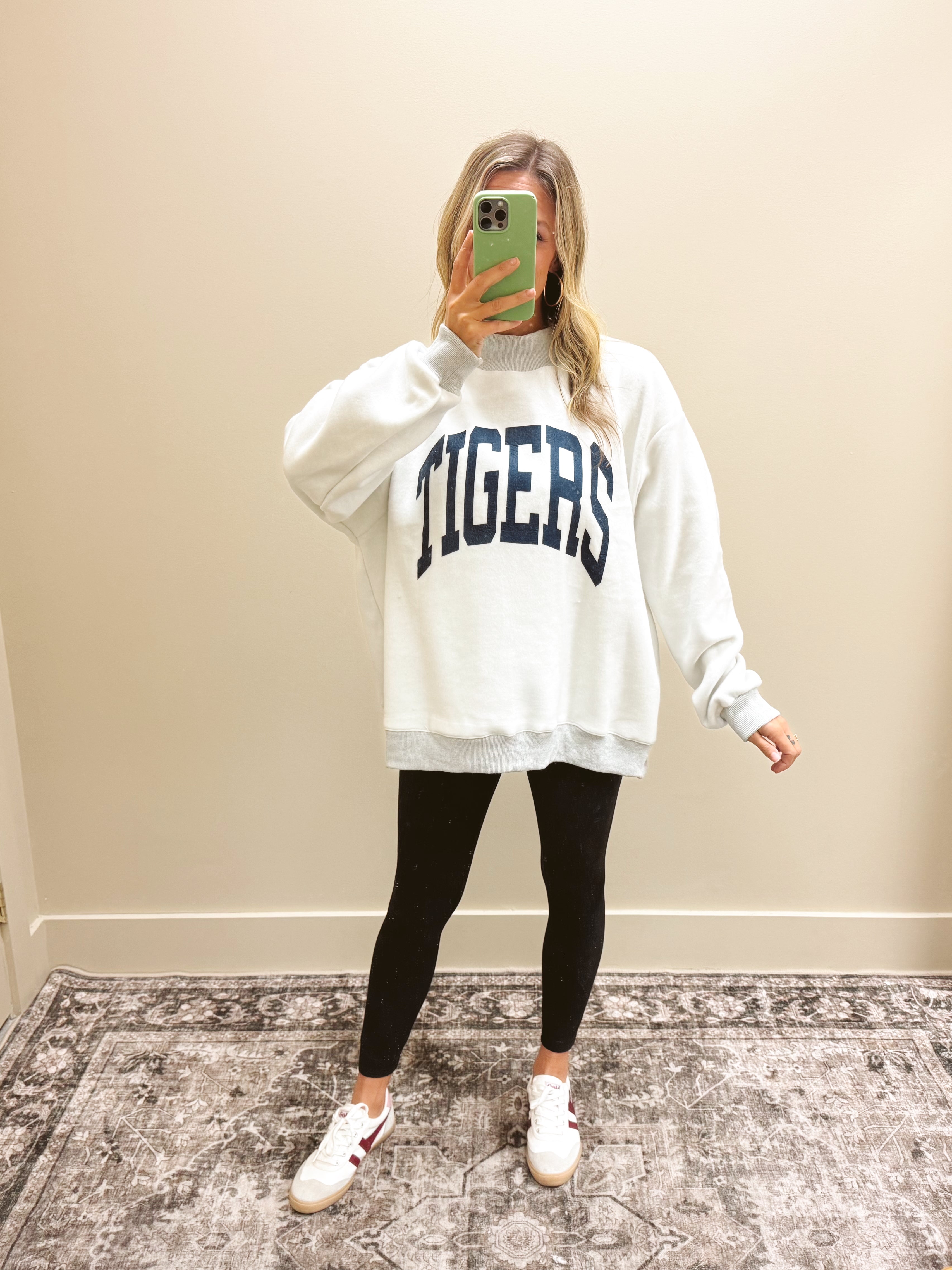 Game Day Reversible Mock Neck Sweatshirt - Auburn