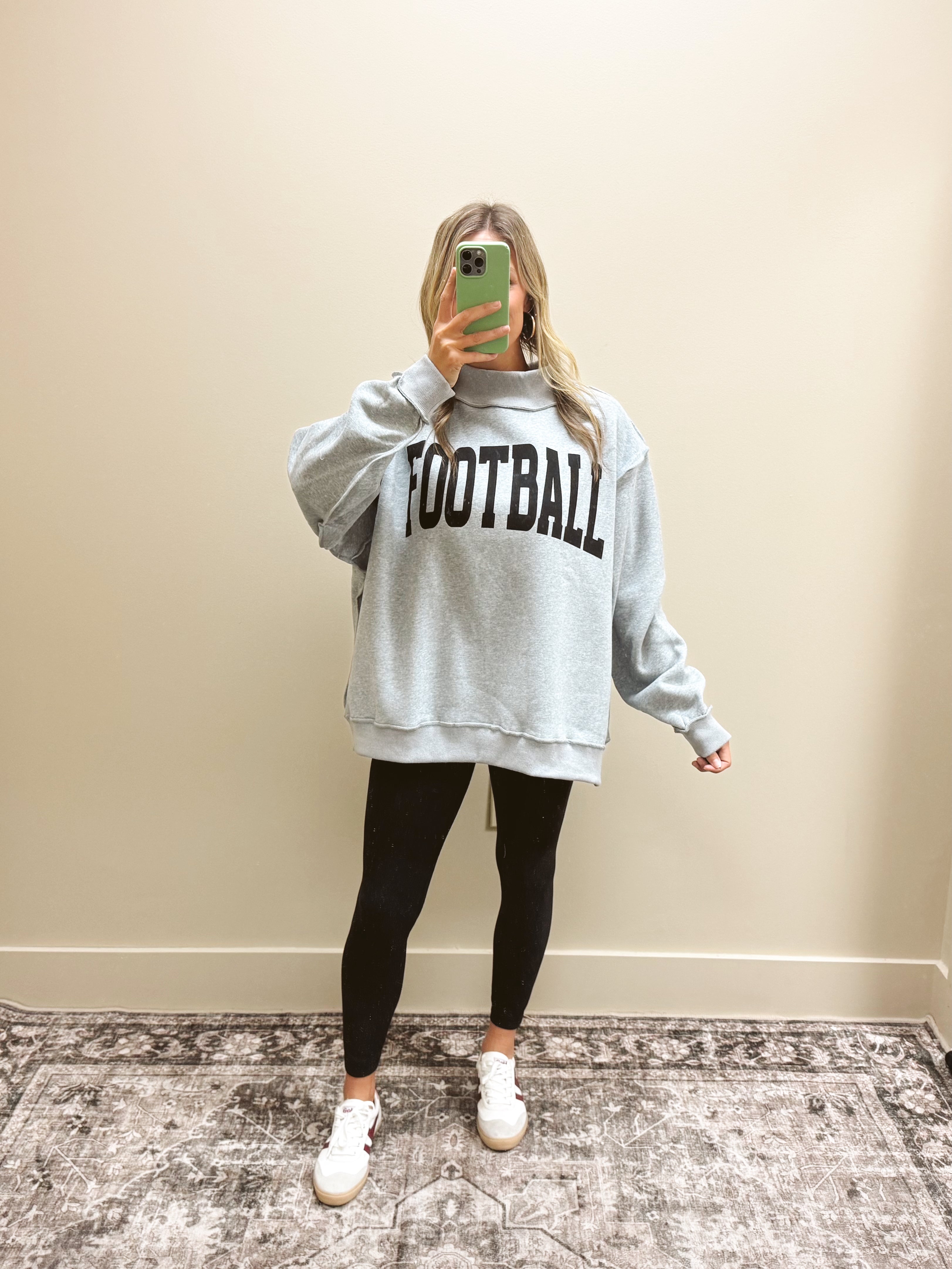 Reversible Mock Neck Sweatshirt - Football/Gameday