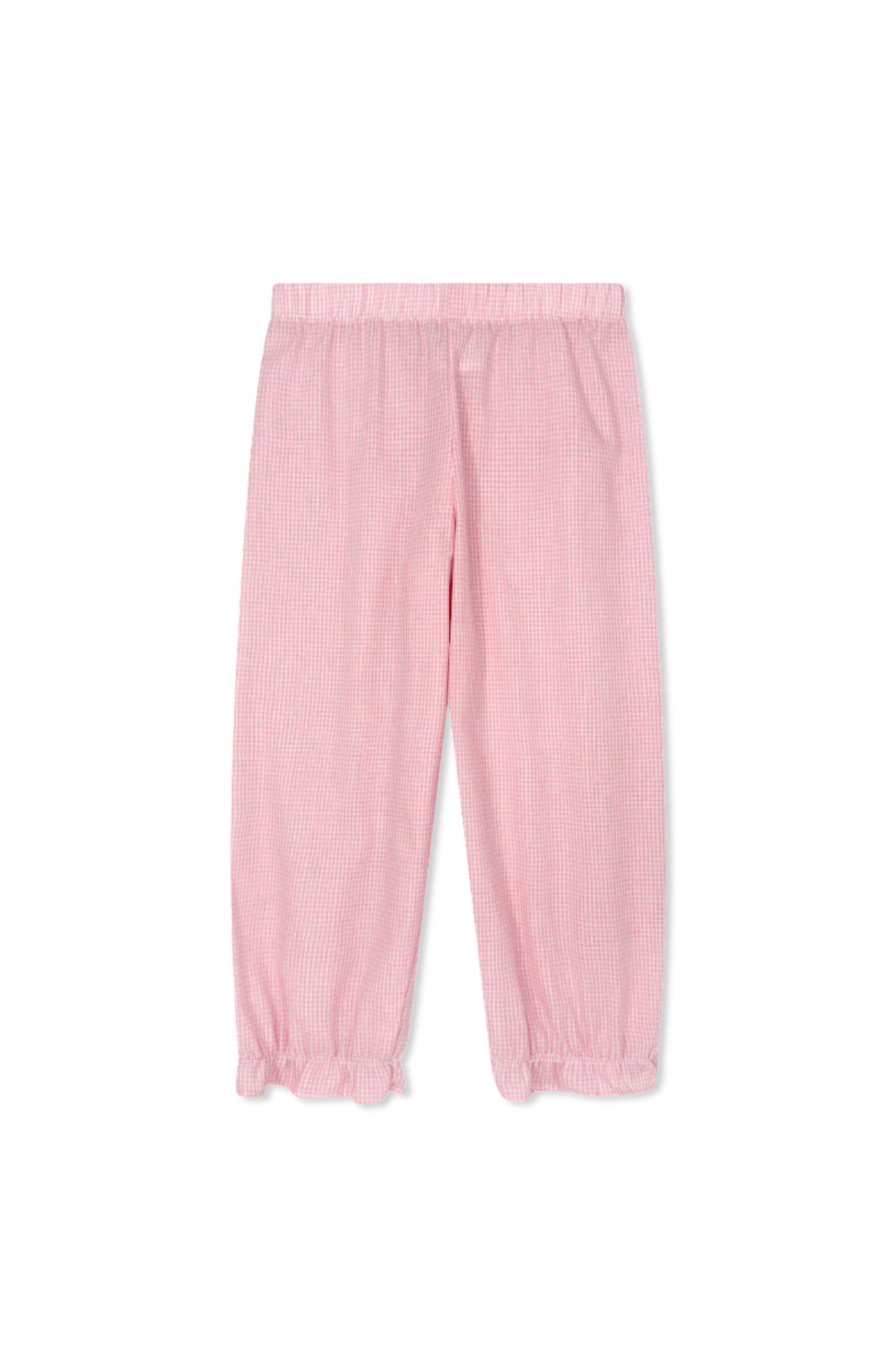 Gloria Gathered Pant - Polite Pink Minigingham
