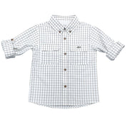 Flagler Fishing Shirt - White/Olive Plaid