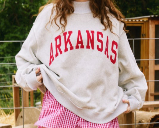 Game Day Reversible Mock Neck Sweatshirt - Arkansas