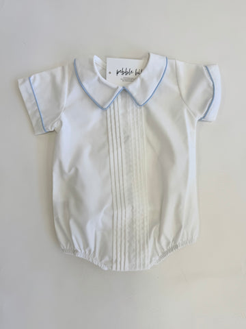 White Bubble/Blue Trim