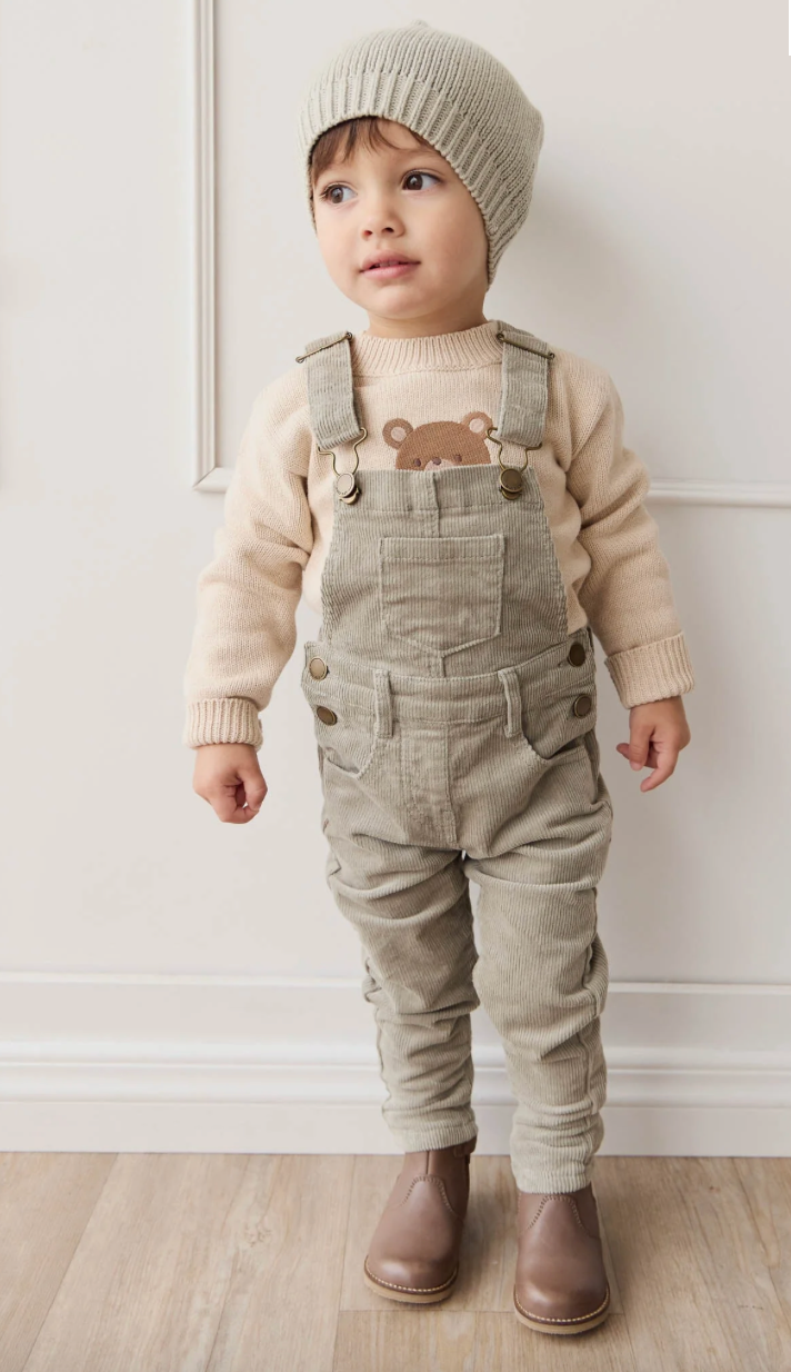 Jordie Corded Overalls - Moss