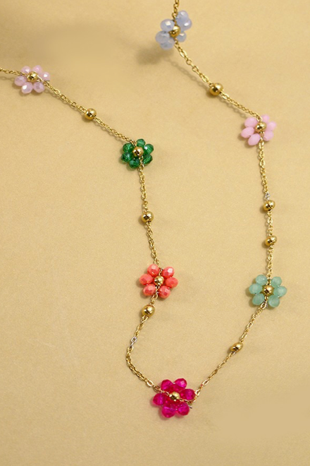 Summer Flower Necklace - Multi