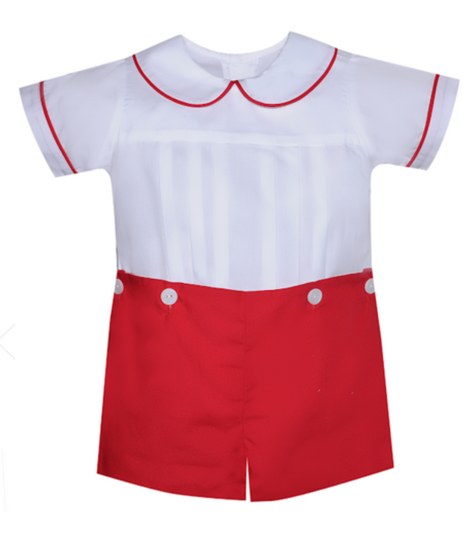 Owen Button Short - Red