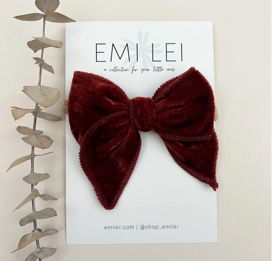 Fable Bow Headband - Crimson