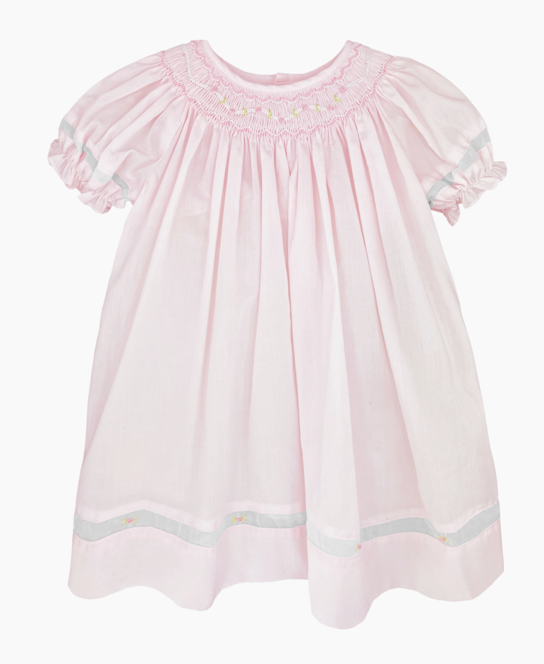 Smocked Day Gown - Pink