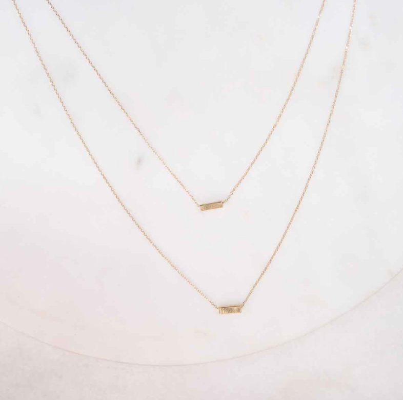 Double Petite Bar Necklace