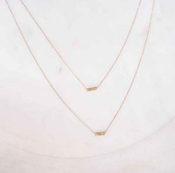 Double Petite Bar Necklace