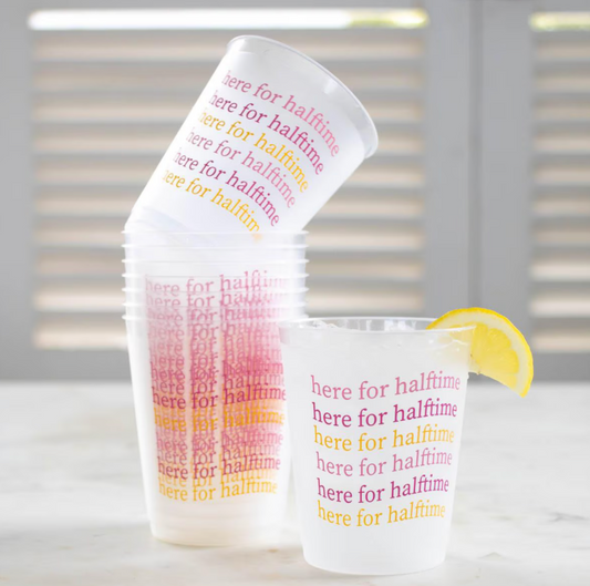 Here For Halftime Party Cups (set of 10)