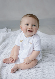 Pinpoint Layette Knit Set - Boy Lab