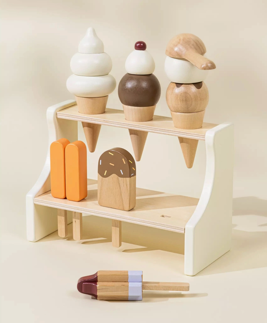 Wooden Ice Cream Stand + Accessories