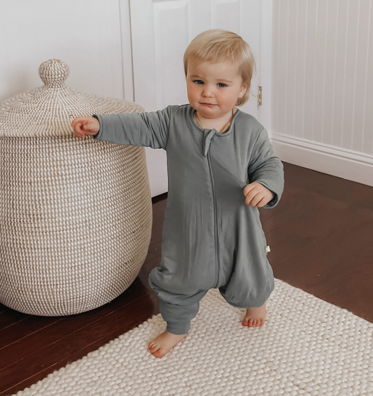 Long Sleeve Footie Sleep Bag - Sage