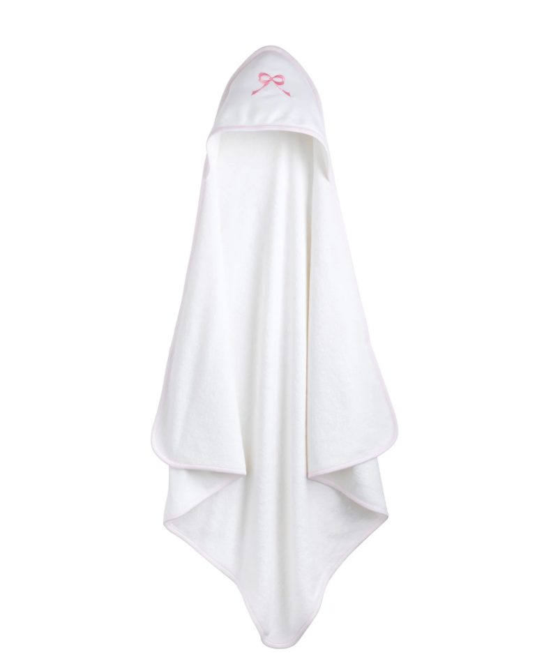 Hooded Towel - Pink Bow