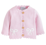 Crochet Cardigan - Pink Bow