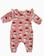 Pink Snowman Jumpsuit