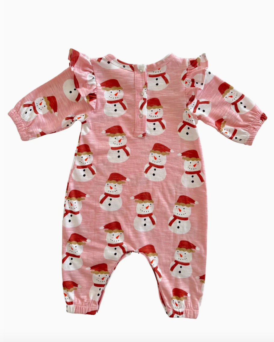 Pink Snowman Jumpsuit