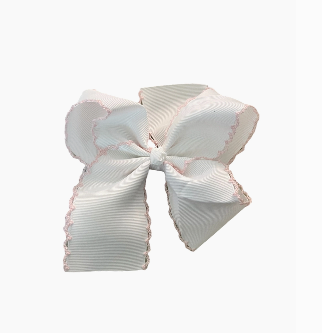 Charleston Bow - White/Pink Trim