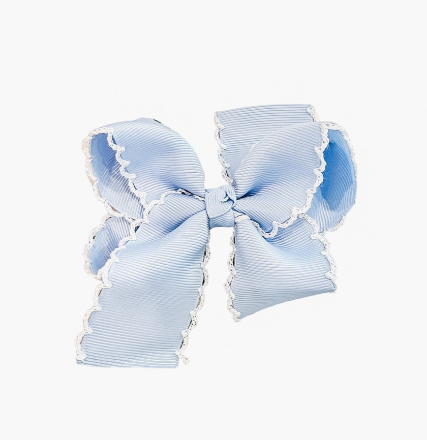 Hattison Bow - Light Blue/White Trim