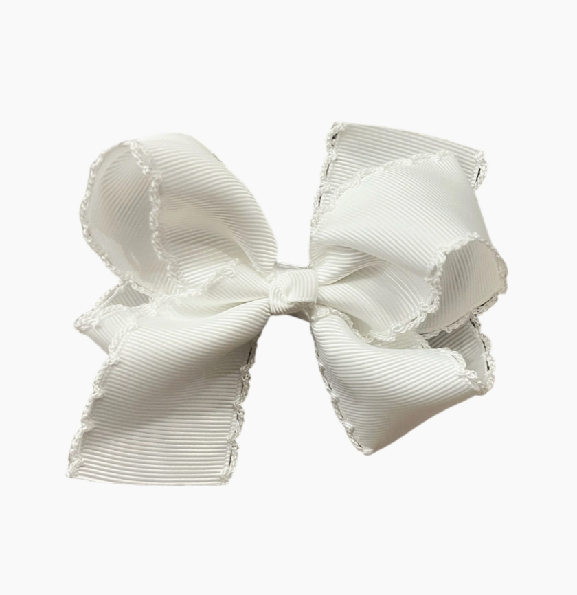 Hattison Bow - White/White Trim