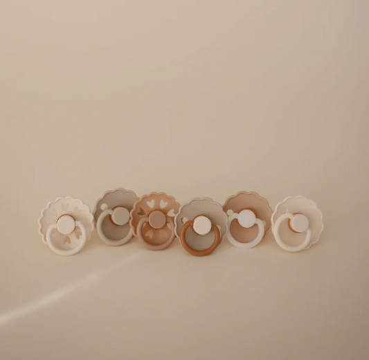 FRIGG Natural Rubber Pacifier 6 Pack - Cinnamon Charm