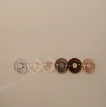 FRIGG Natural Rubber Pacifier 6 Pack - Earthy Wonder