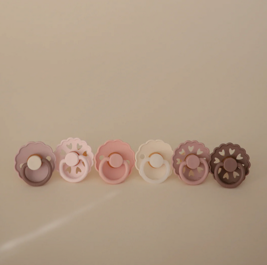 FRIGG Natural Rubber Pacifier 6 Pack - Blooming Love