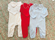 Collared Rompers with Piping