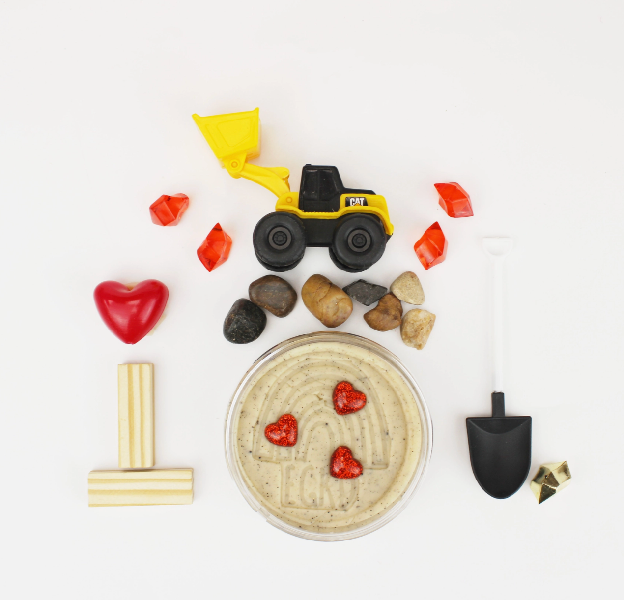 Valentines "I Dig You" Construction Play Dough Kit