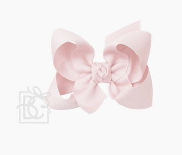 Signature Grosgrain Bow on Clip - Powder Pink
