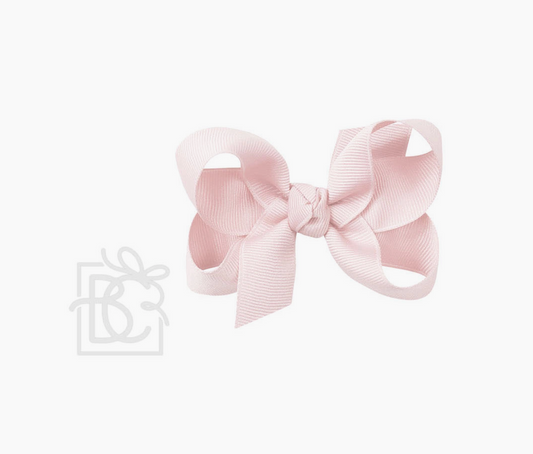 Signature Grosgrain Bow on Clip - Powder Pink