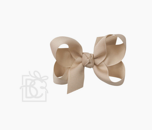 Signature Grosgrain Bow on Clip - Oatmeal