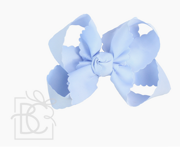 Scalloped Edge Bow - Millennium Blue