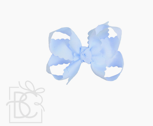 Scalloped Edge Bow - Millennium Blue