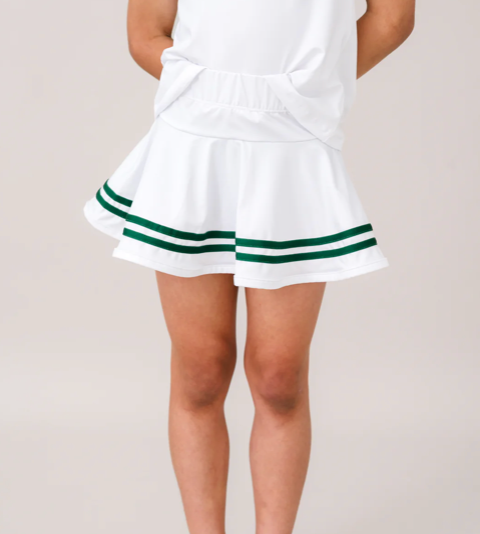 Callie Skort - Pure Coconut/Augusta Green