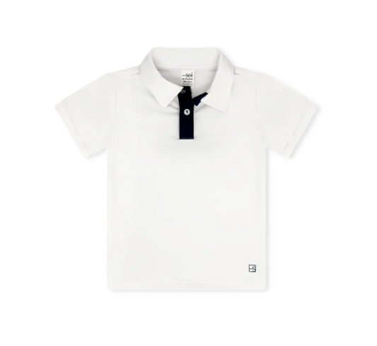 Parker Polo - Pure Coconut/Augusta Green